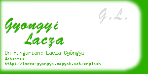 gyongyi lacza business card