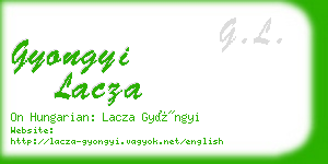 gyongyi lacza business card